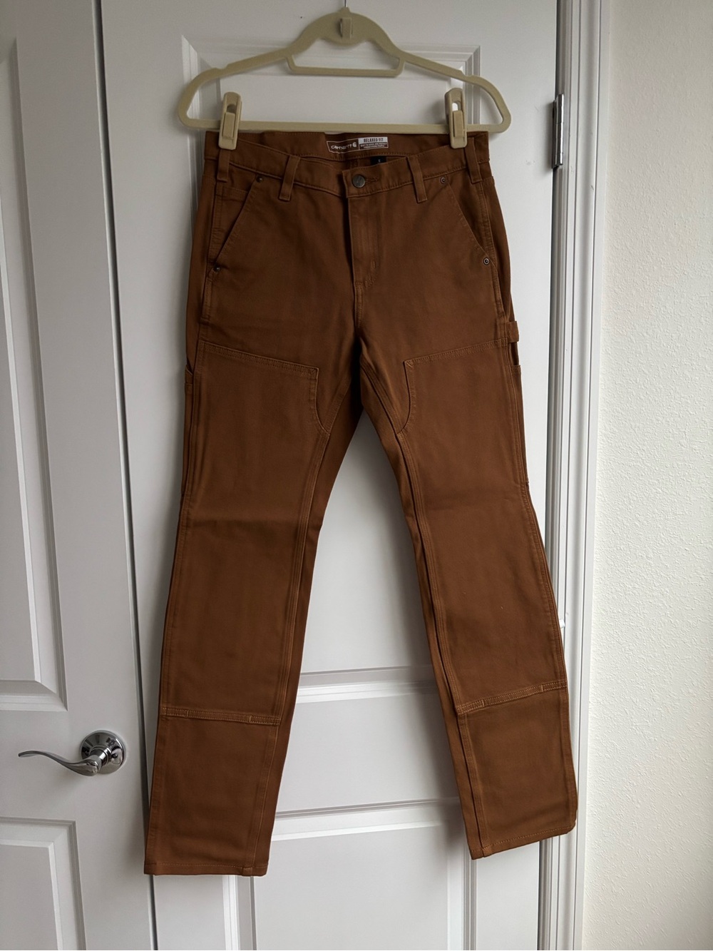 Carhartt Women's 6 Tall Rugged Flex Relaxed Fit Double Front Work Pant BN4296-W